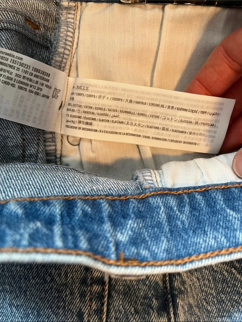 Abercrombie & Fitch 12" Ultra High Rise '90s Straight Leg Blue Jeans. 29 8r - Picture 12 of 12
